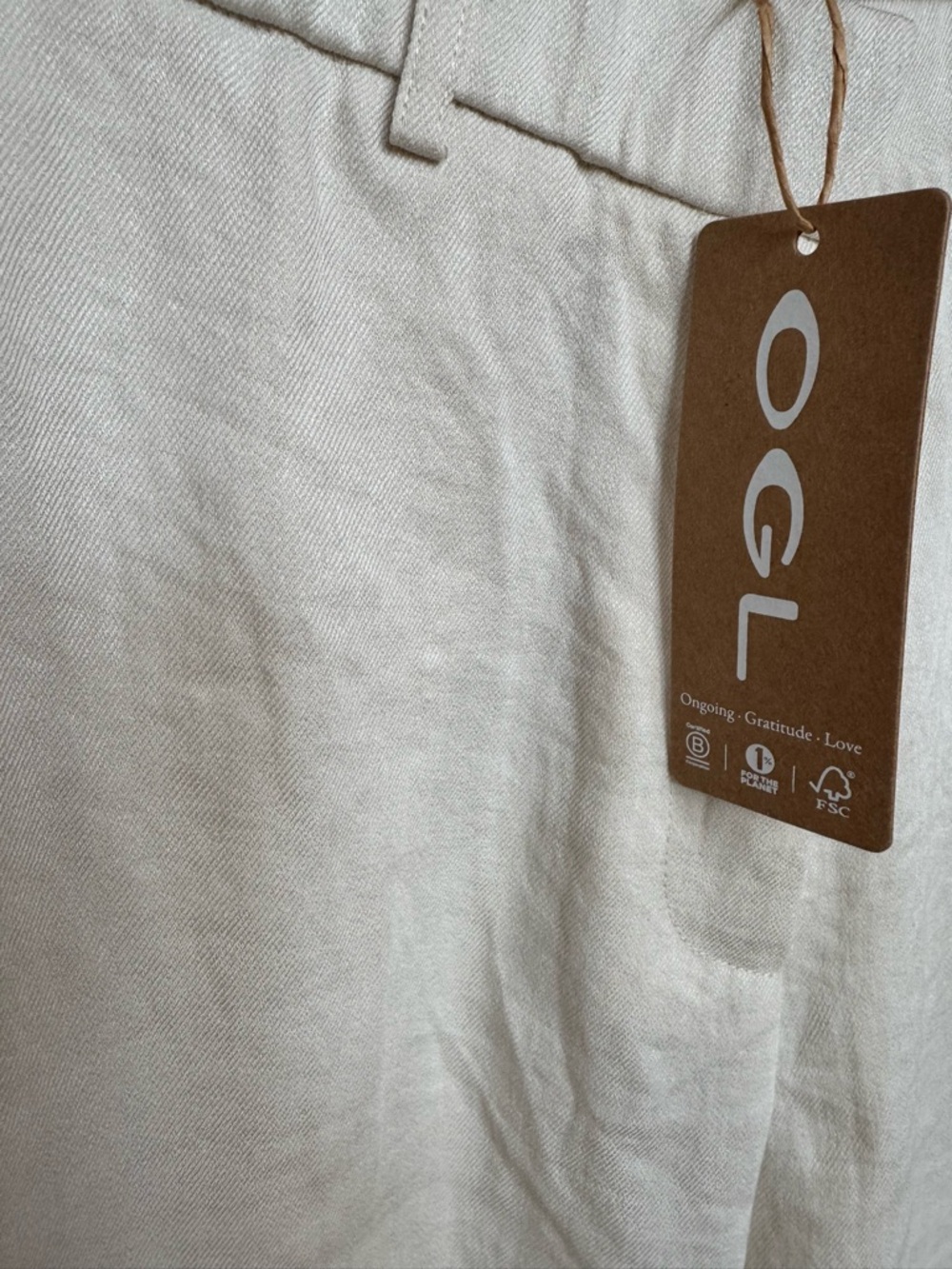 OGL EUROPEAN LINEN MID RISE PANTS NWT - Picture 2 of 4